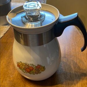 Vintage Corning Ware SPICE IF LIFE coffee/tea pot. 6 cups P 166. Excellent cond